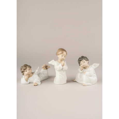 Lladró Figurina Angioletto Coricato 6x14cm Porcellana