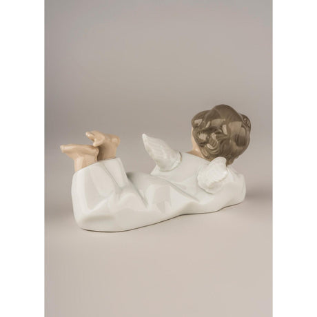 Lladró Figurina Angioletto Coricato 6x14cm Porcellana