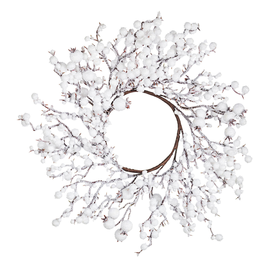 BIZZOTTO - Corona Bessy bacche bianco ghiacciato - Natale