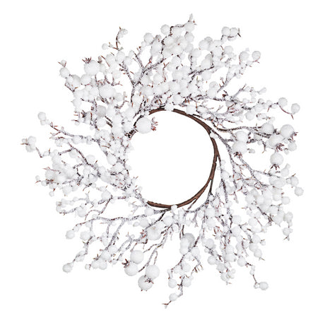 BIZZOTTO - Corona Bessy bacche bianco ghiacciato - Natale