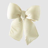 EDG Enzo De Gasperi Addobbo Fiocco Imbottito in Velluto Bianco Panna 40x48cm Decorazione Natalizia