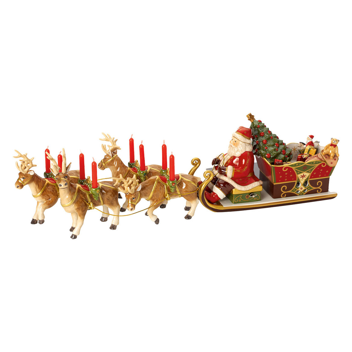 VILLEROY &amp; BOCH Christmas Toys Memory Babbo Natale Giro Slitta Decorazione 70cm