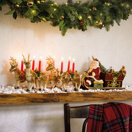 VILLEROY & BOCH Christmas Toys Memory Babbo Natale Giro Slitta Decorazione 70cm