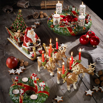 VILLEROY & BOCH Christmas Toys Memory Babbo Natale Giro Slitta Decorazione 70cm