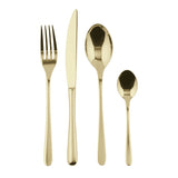 SAMBONET - Taste Champagne Posate 24 Pezzi Servizio Tavola PVD Acciaio Inox