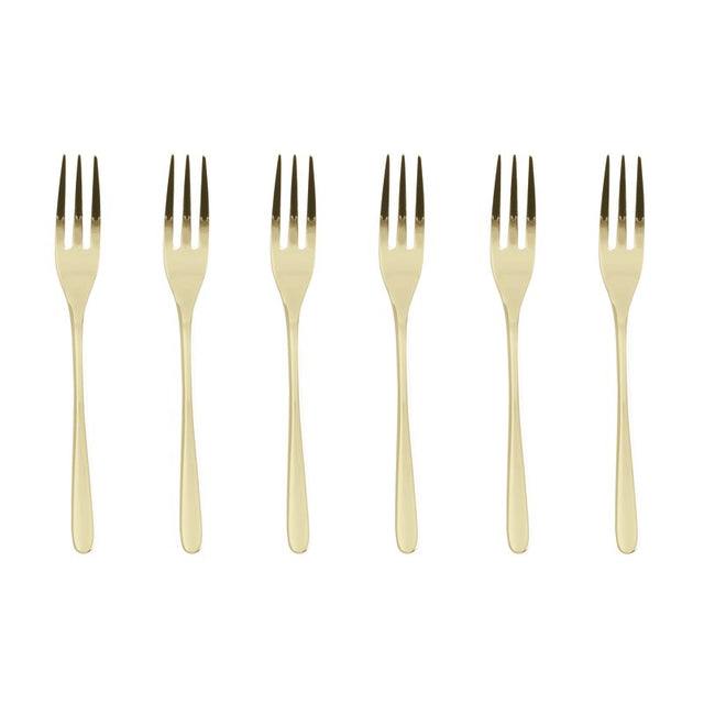 Set forchette dessert Sambonet acciaio inox color champagne 6 pezzi