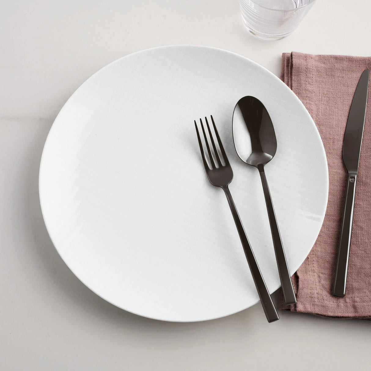 SAMBONET - Rock Black Nero Servizio Tavola Set Posate 24 Pezzi Monoblocco PVD 52762K81