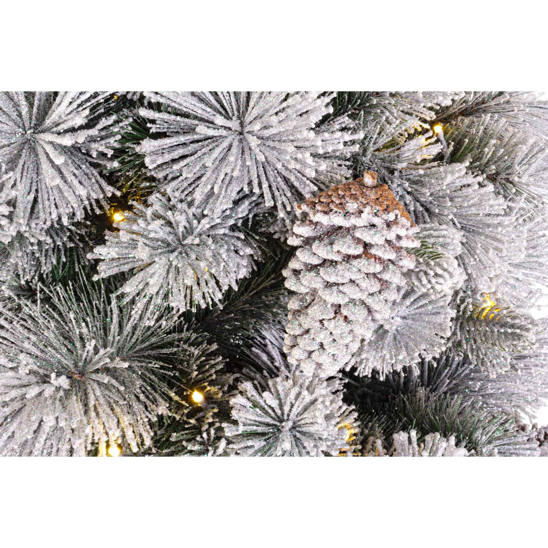 BIZZOTTO Albero di Natale Garlenda Glitter 210cm 300 Led 1564 Rami PE