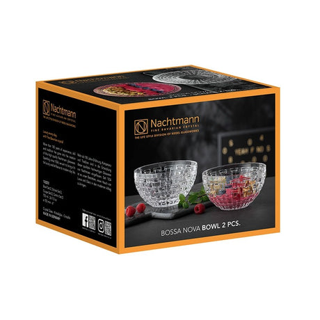 NACHTMANN - Set 2 Pezzi Ciotola Coppa Bossa Nova 15cm Cristallo 102253