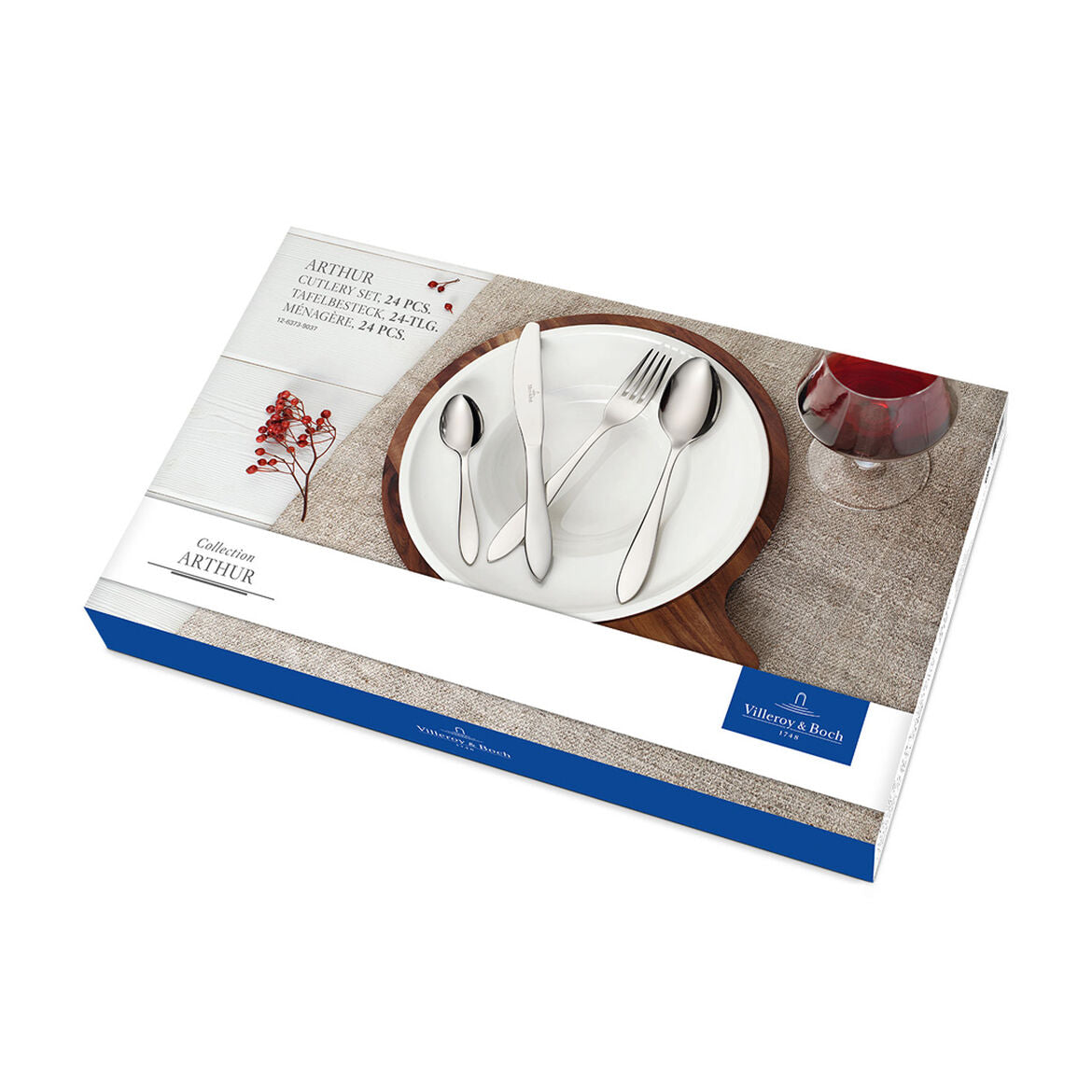 VILLEROY & BOCH Arthur Servizio Tavola Posate Set 24 Pezzi Acciaio Inox