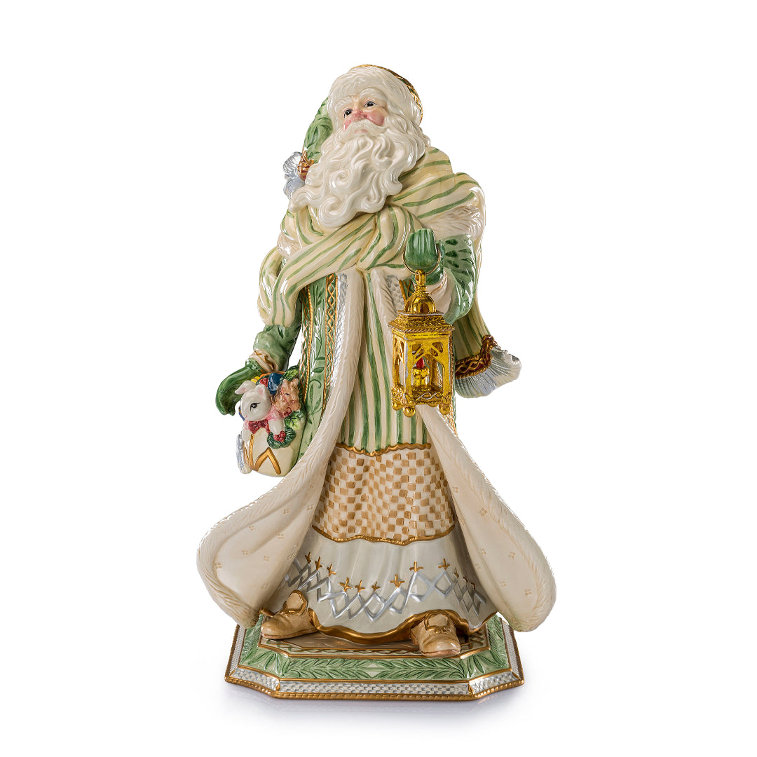 FITZ & FLOYD - Figura Statua Decorazione Babbo Natale 52cm Porcellana Natale