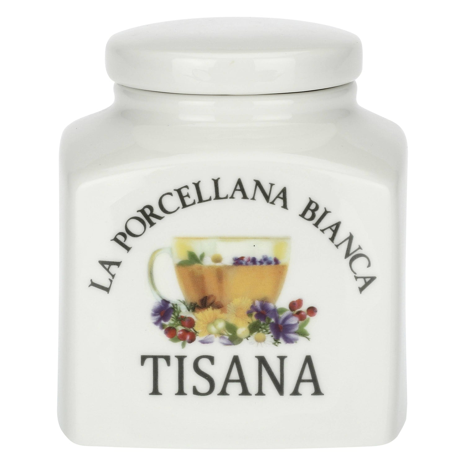 LA PORCELLANA BIANCA Conserva Barattolo Contenitore Deco Tisana 0,5L Porcellana