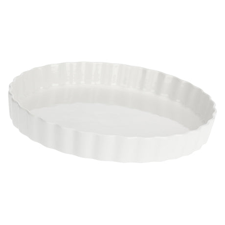 LA PORCELLANA BIANCA Arezzo Teglia Vassoio Crostata 28cm Bianco Porcellana