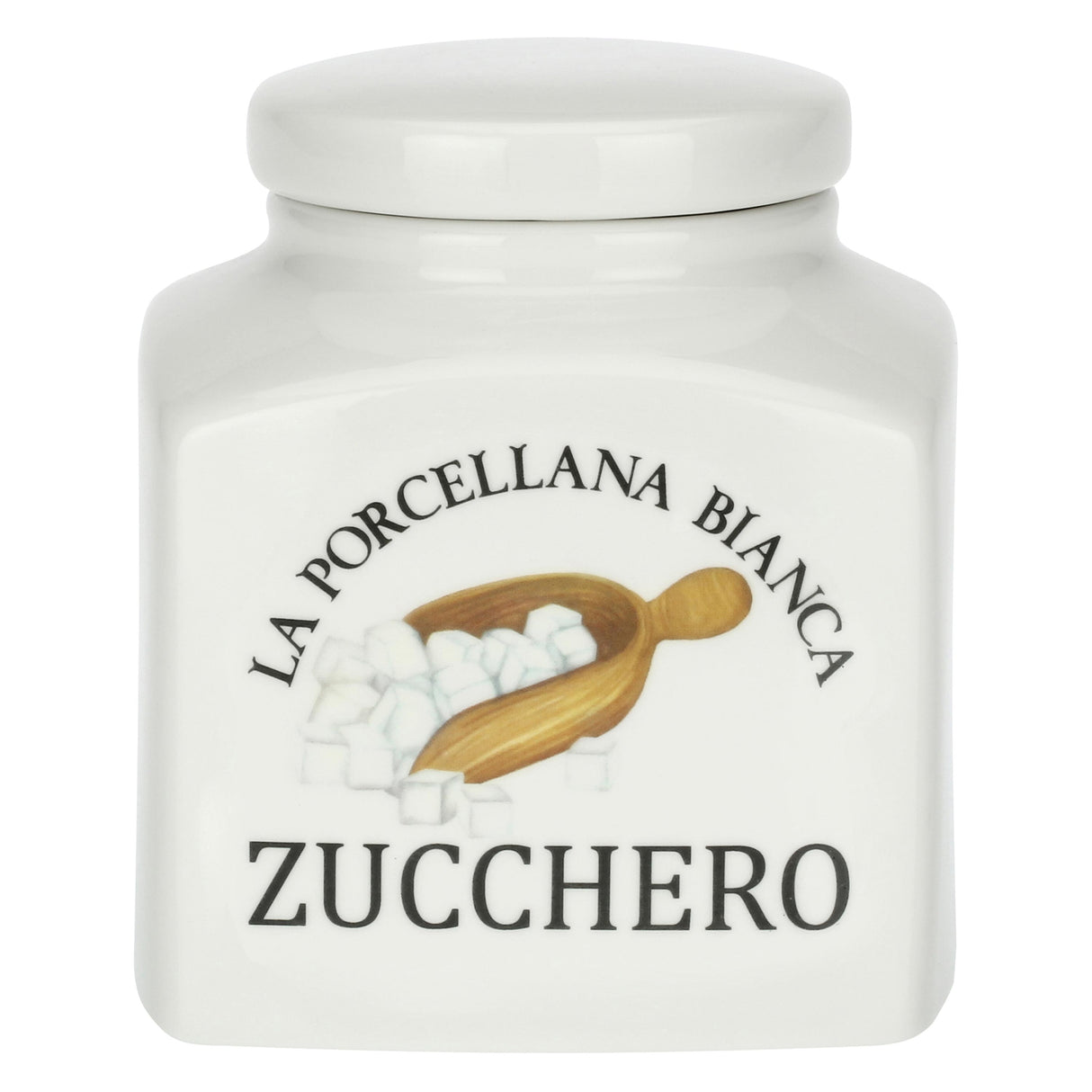 LA PORCELLANA BIANCA Conserva Barattolo Deco Zucchero 1,1L Bianco Porcellana