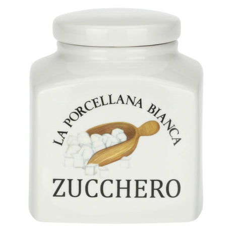 LA PORCELLANA BIANCA Conserva Barattolo Deco Zucchero 1,1L Bianco Porcellana