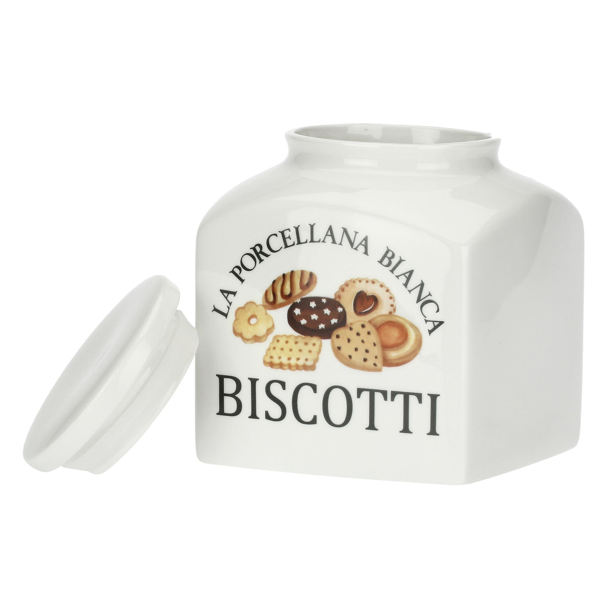 LA PORCELLANA BIANCA Conserva Biscottiera Barattolo Contenitore 3,5L Porcellana
