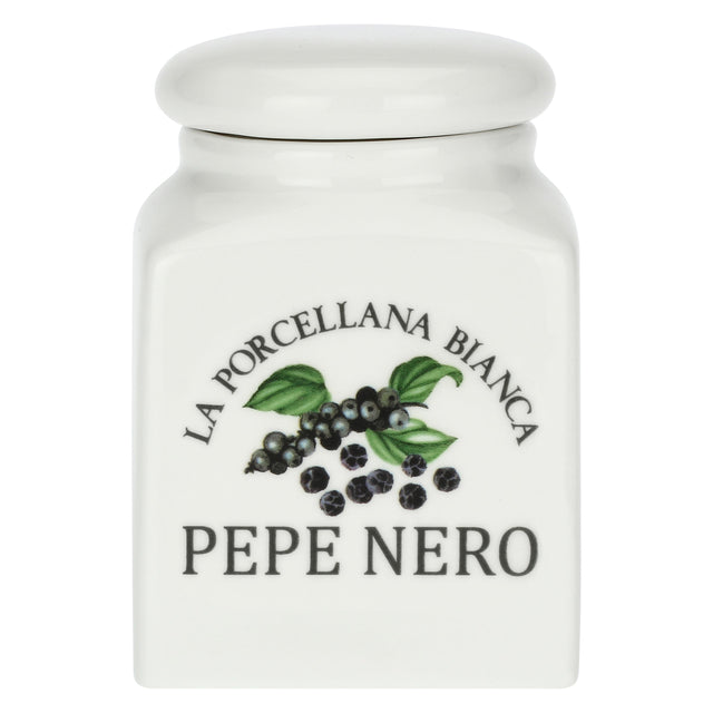 LA PORCELLANA BIANCA - Conserva Barattolo Pepe Nero 175ml Porcellana