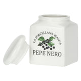 LA PORCELLANA BIANCA - Preserve Black Pepper Jar 175ml Porcelain