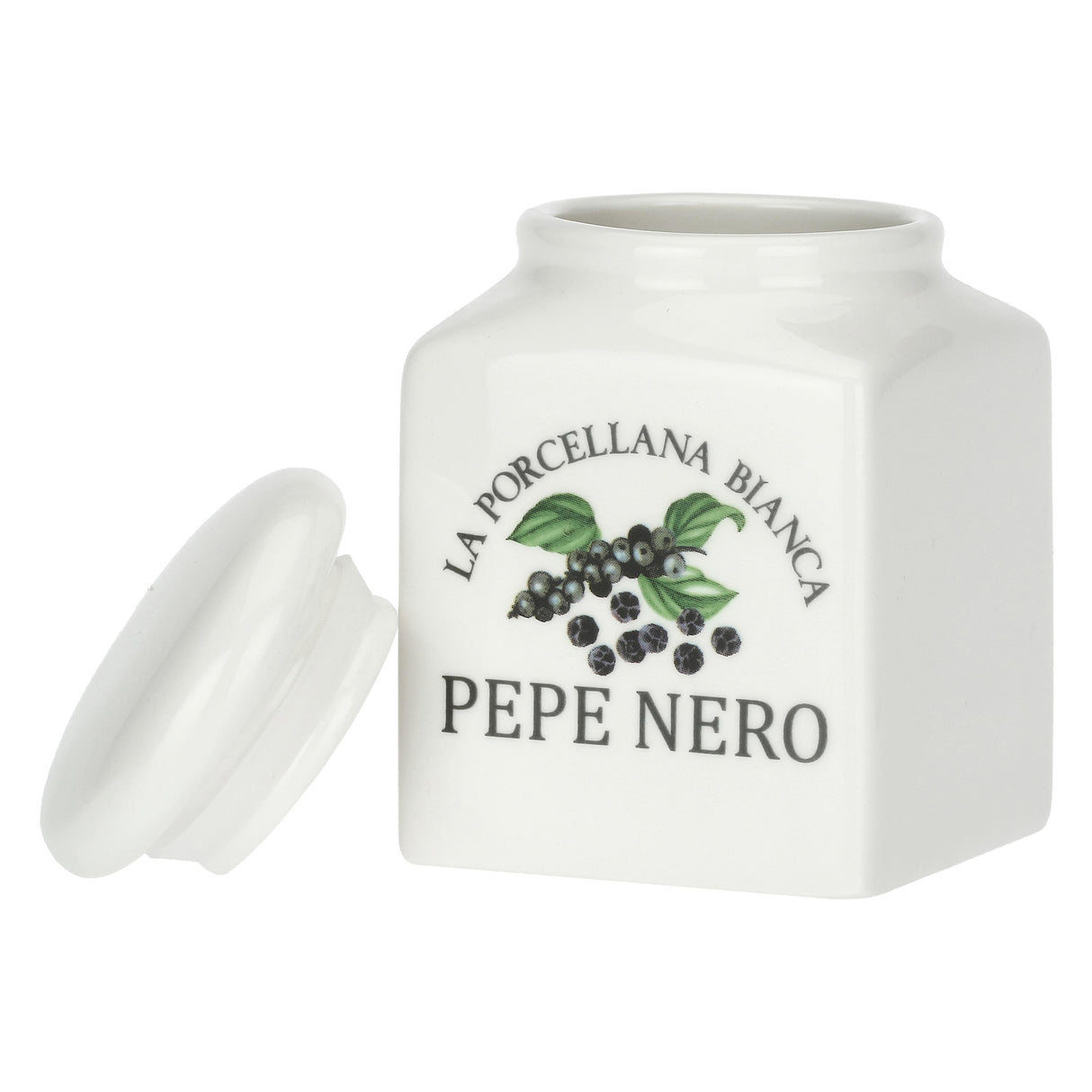 LA PORCELLANA BIANCA - Conserva Barattolo Pepe Nero 175ml Porcellana