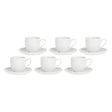 LA PORCELLANA BIANCA Momenti Set 6 Pezzi Tazza Caffè con Piattino 85ml Bianco