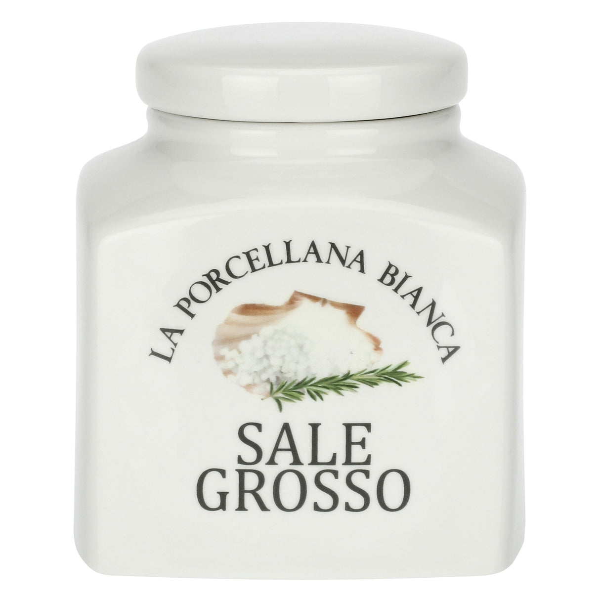 LA PORCELANA BIANCA - Conserve Jar Container Coarse Salt 1.1L