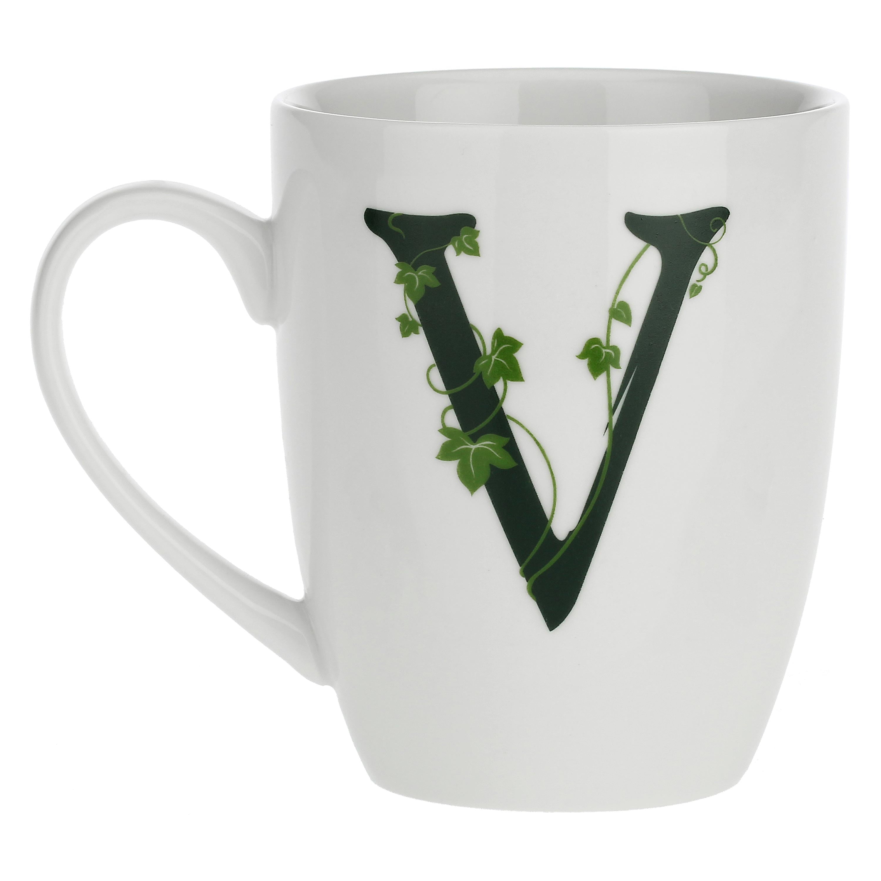 La Porcellana Bianca - Tazza Lettera 'I' In Stoneware 380 Cc - Linea Atupertu, Idea Regalo Per La Casa, Adatta A Microonde E Lavastoviglie