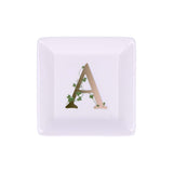 LA PORCELLANA BIANCA - Adorato Piattino Quadrato Lettera "A" 10cm