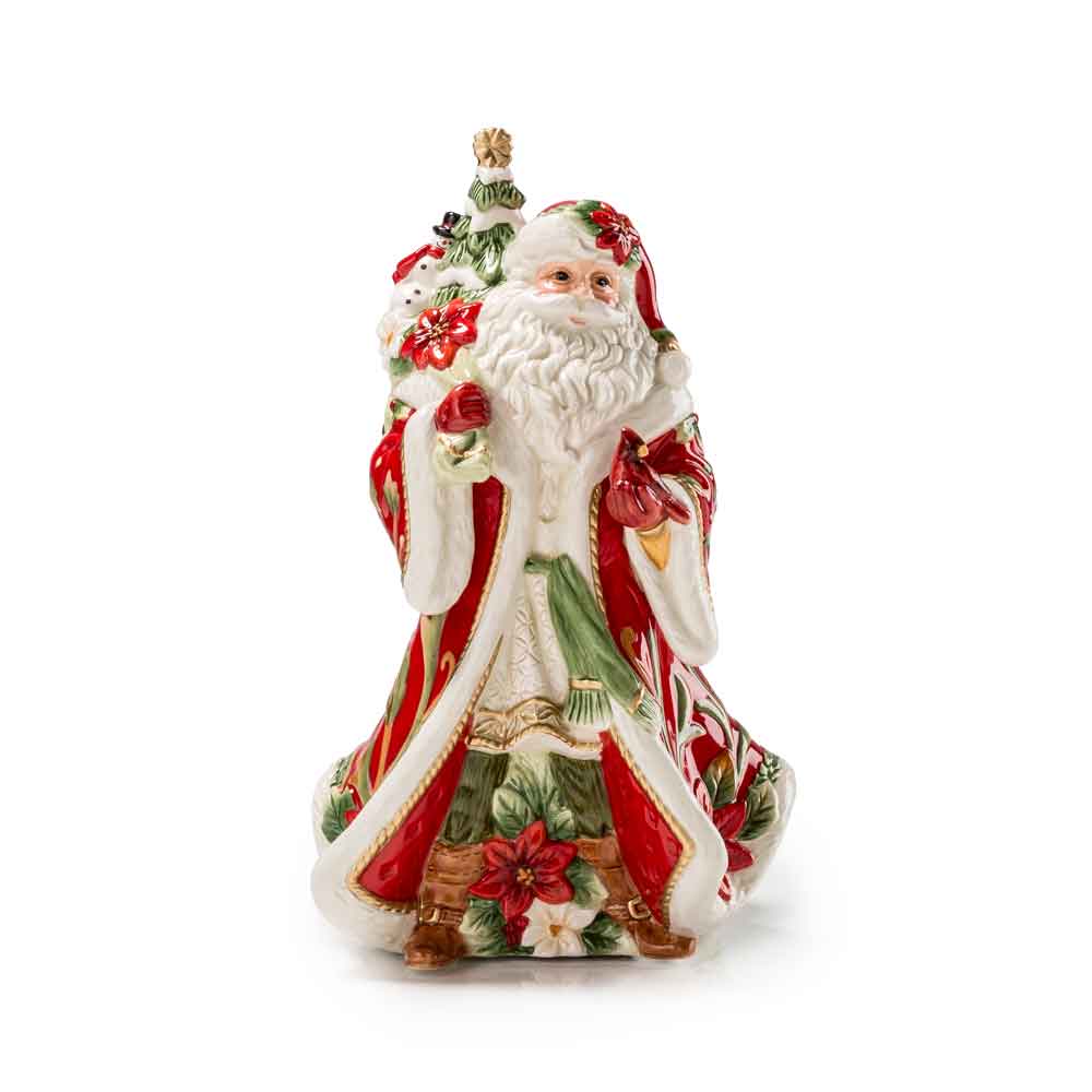 FITZ & FLOYD - Carillon Babbo Natale Decorazione 26cm Porcellana 1018225
