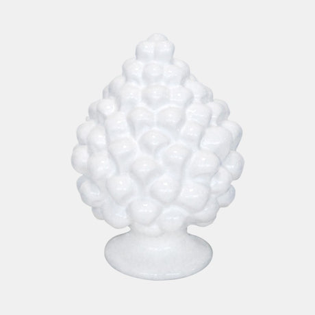 SOUVENIR PLANET - Pigna da appoggio grande bianca 12cm