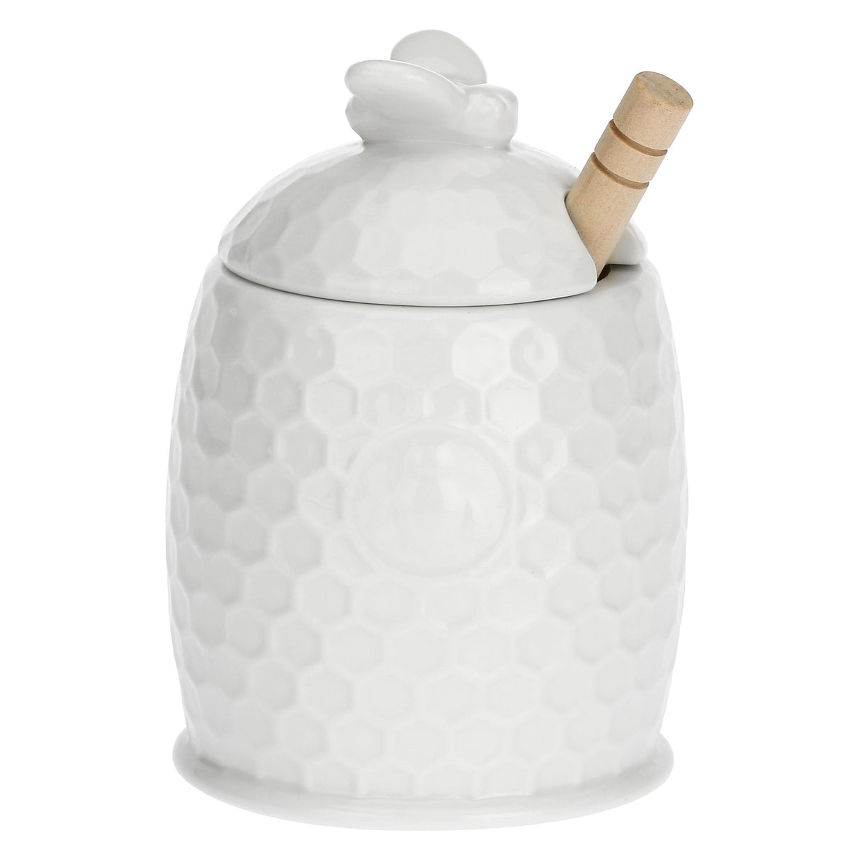LA PORCELLANA BIANCA Aperegina Vasetto Miele Servimiele 12x8cm Bianco Porcellana