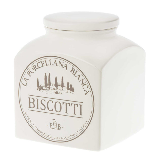Barattolo biscottiera La Porcellana Bianca in porcellana bianca 3,5 litri