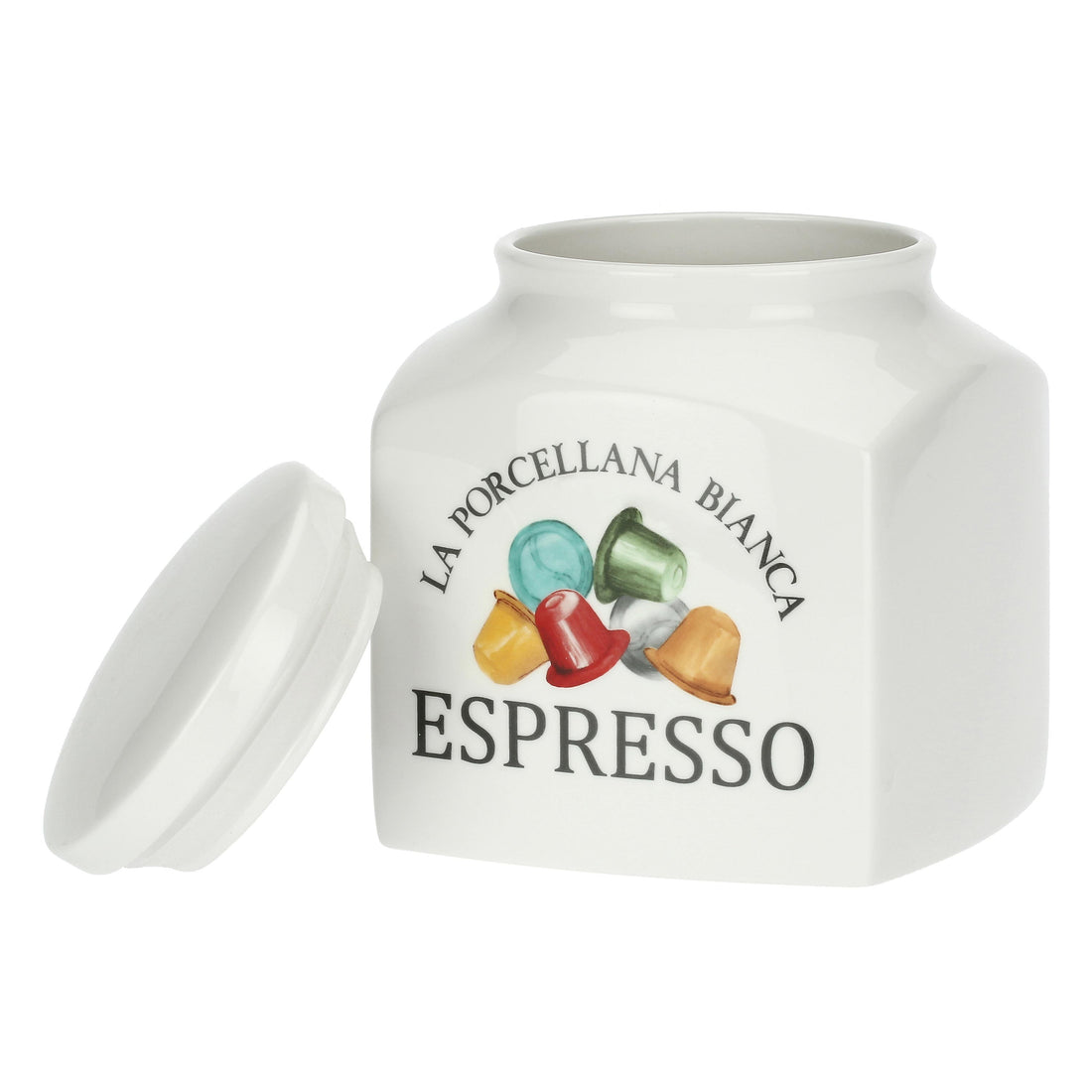 LA PORCELLANA BIANCA - Conserva Barattolo Deco Espresso 1,8L