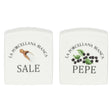 LA PORCELLANA BIANCA Conserva Sale e Pepe Deco 6,5cm Bianco Porcellana