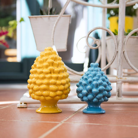 SOUVENIR PLANET - Pigna in ceramica blu 12cm