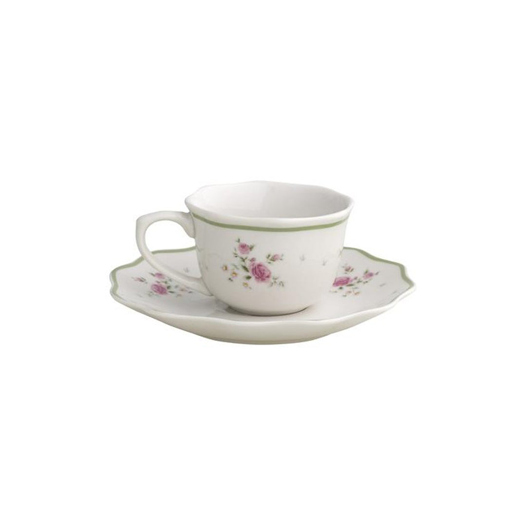 BRANDANI - Set 2 Pezzi Tazza Tazzina Caffè Nonna Rosa