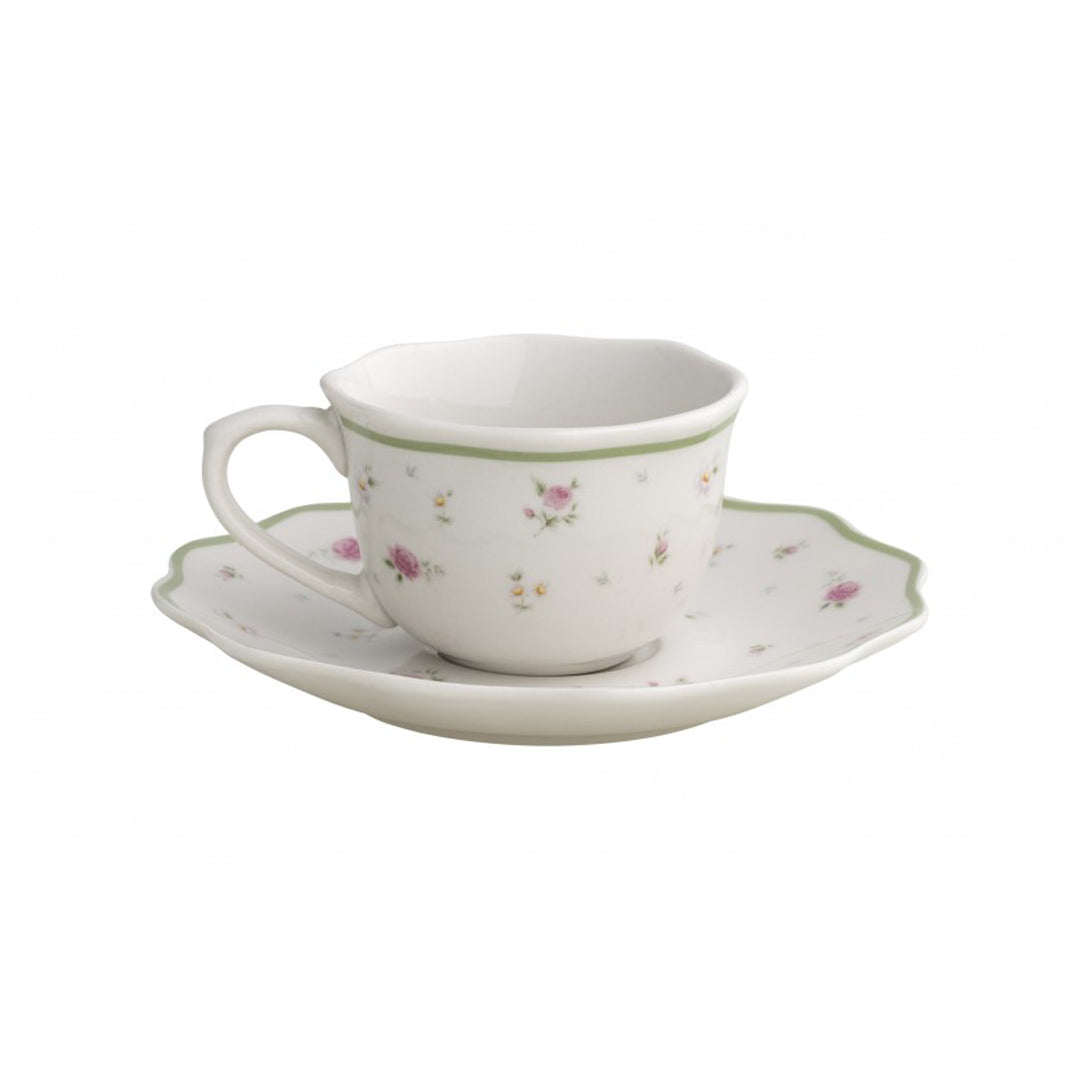 BRANDANI - Set 2 Pezzi Tazza Tazzina Caffè Nonna Rosa