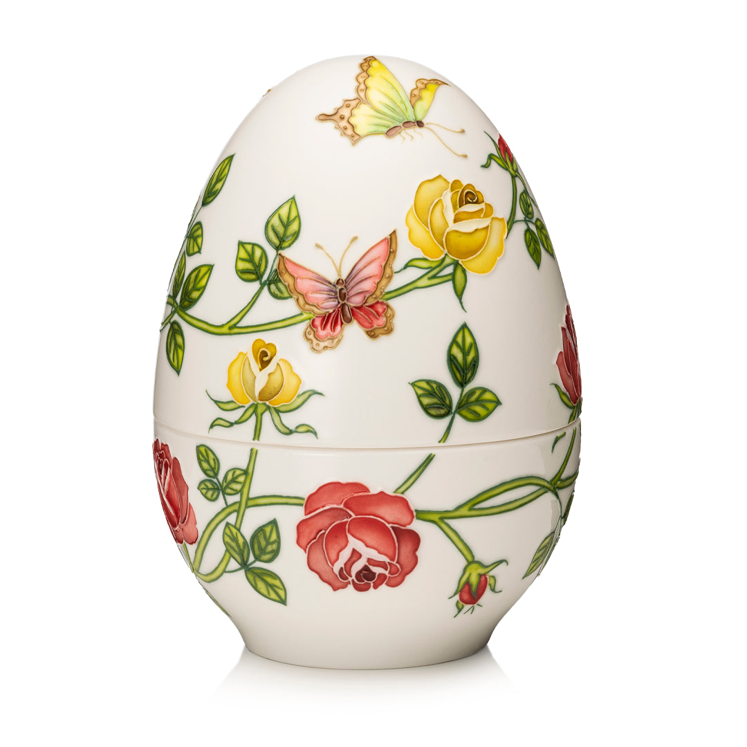 PALAIS ROYAL Scatola Uovo Decorazione Floreale 18cm Pasqua Porcellana