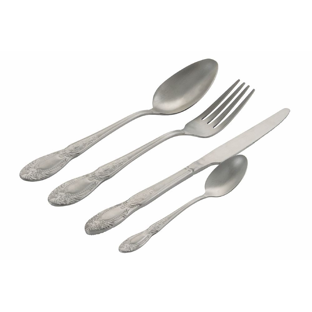 VILLA D'ESTE HOME TIVOLI Wonderland Servizio Tavola Posate Barocco Set 24 Pezzi Acciaio Inox