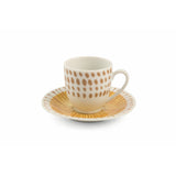 VILLA D'ESTE HOME TIVOLI Marea Tazza Caffè con Piattino Set 6 Tazzine 100ml Porcellana