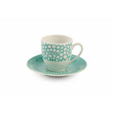 VILLA D'ESTE HOME TIVOLI Marea Tazza Caffè con Piattino Set 6 Tazzine 100ml Porcellana