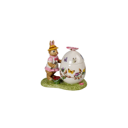 VILLEROY & BOCH - Bunny Tales Barattolo Uovo di Pasqua Anna 10cm Decorazione Pasquale