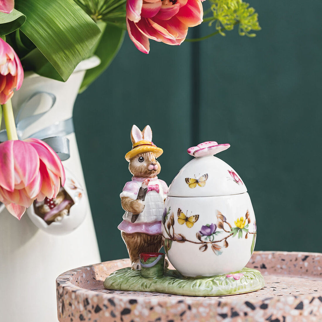 VILLEROY &amp; BOCH - Bunny Tales Barattolo Uovo di Pasqua Anna 10cm Decorazione Pasquale