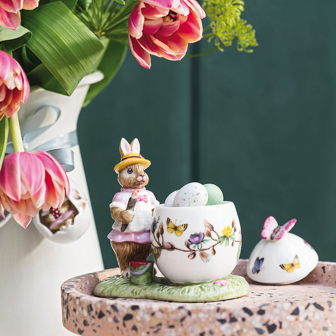 VILLEROY &amp; BOCH - Bunny Tales Barattolo Uovo di Pasqua Anna 10cm Decorazione Pasquale
