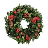 BIZZOTTO Corona Ghirlanda Natalizia Antea Verde con Bacche 25cm