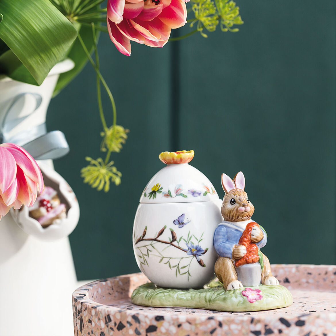 VILLEROY &amp; BOCH - Bunny Tales Barattolo Uovo di Pasqua Max 9,5cm Decorazione Pasquale