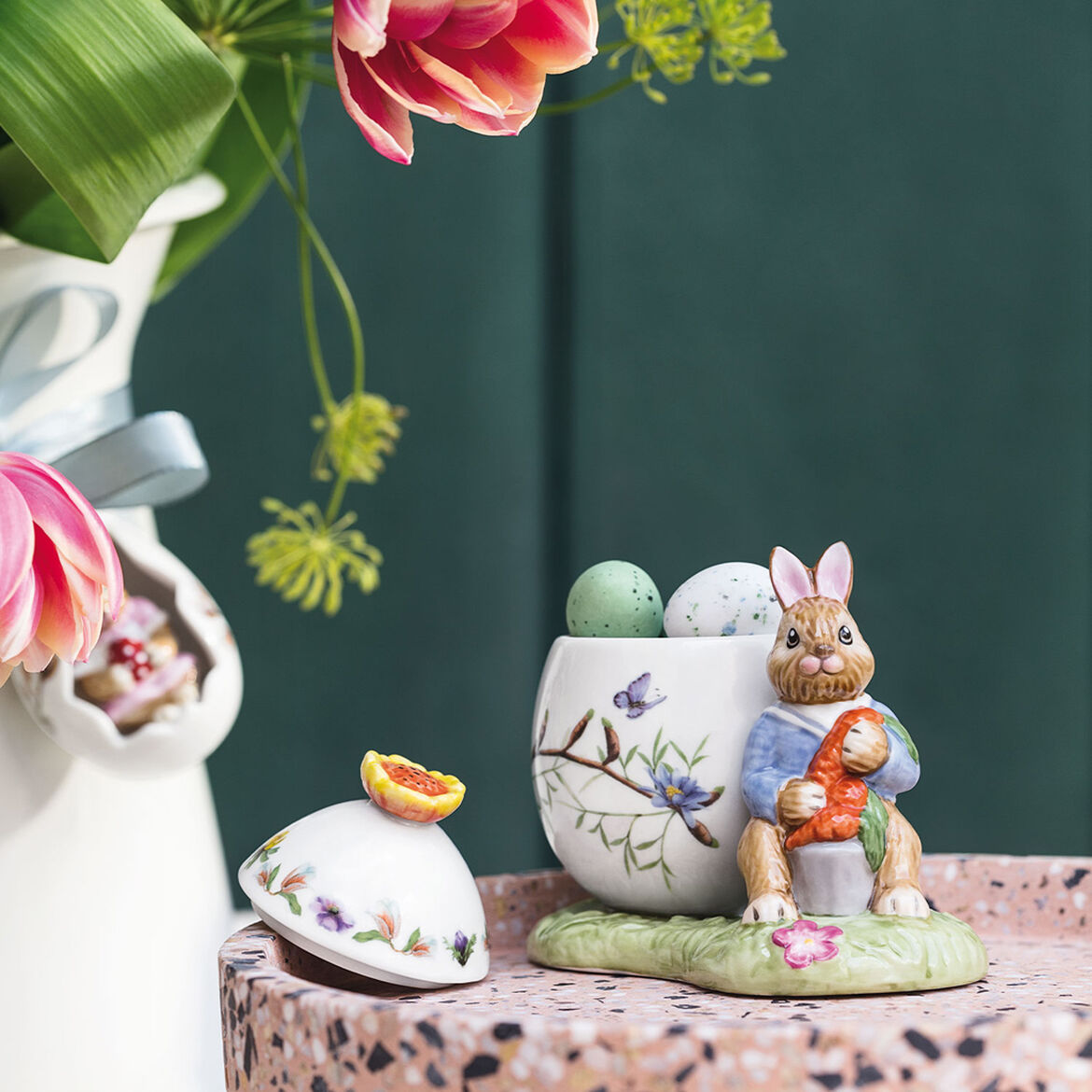 VILLEROY &amp; BOCH - Bunny Tales Barattolo Uovo di Pasqua Max 9,5cm Decorazione Pasquale