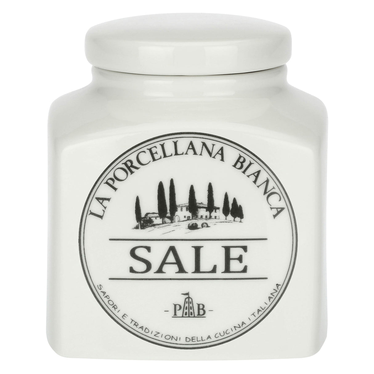 LA PORCELLANA BIANCA Conserva Barattolo Contenitore Sale 1,1 L