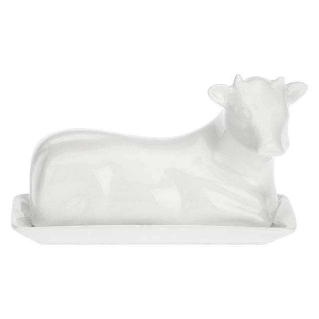 Burriera Mucca La Porcellana Bianca in porcellana bianca 19x11 cm