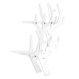iPLEX Koral White Bookcase Shelf Plexiglass Shelves 110x110cm Transparent White Made in Italy