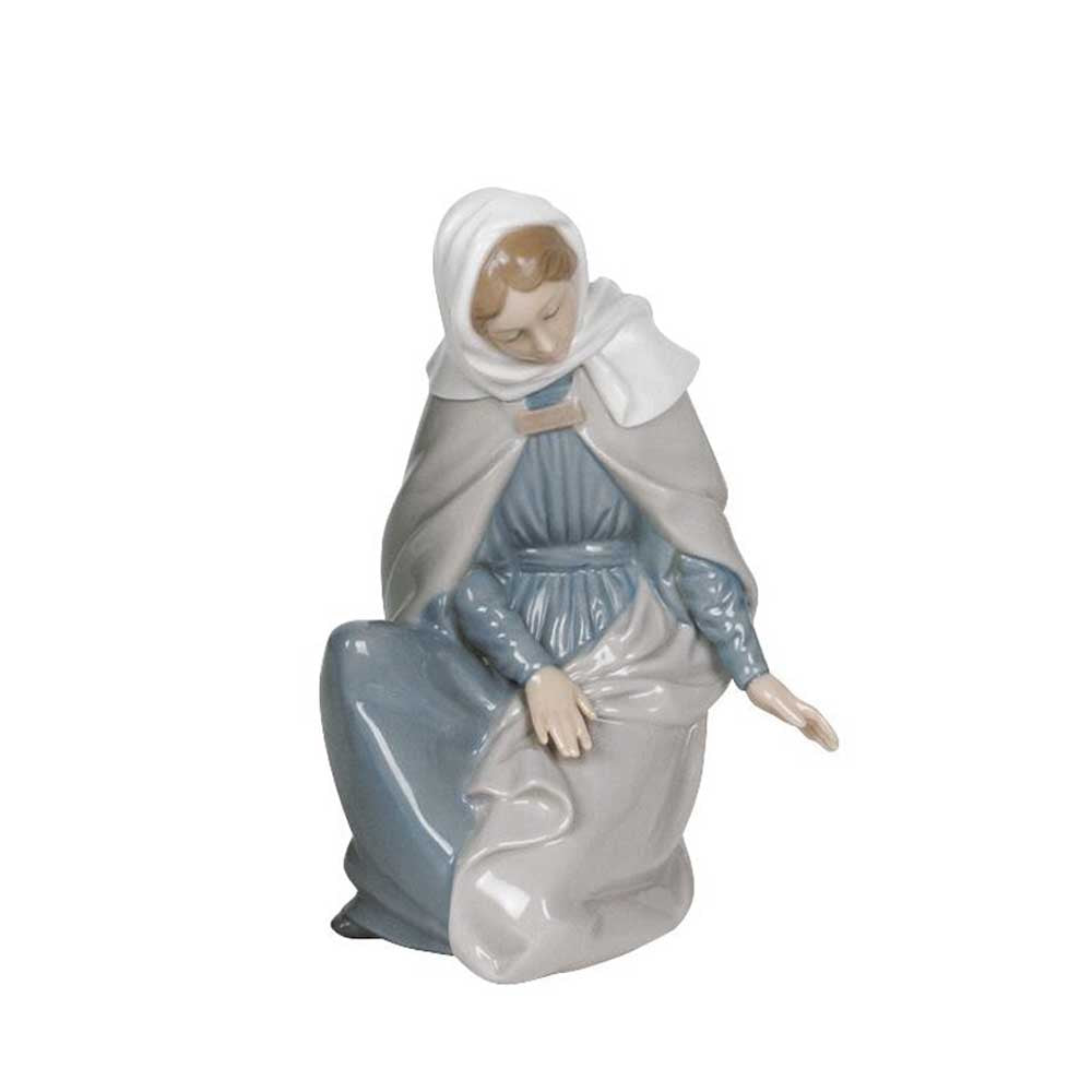 NAO Figura Statua in Porcellana Natività Madonna Maria 18cm Decorazione di Natale